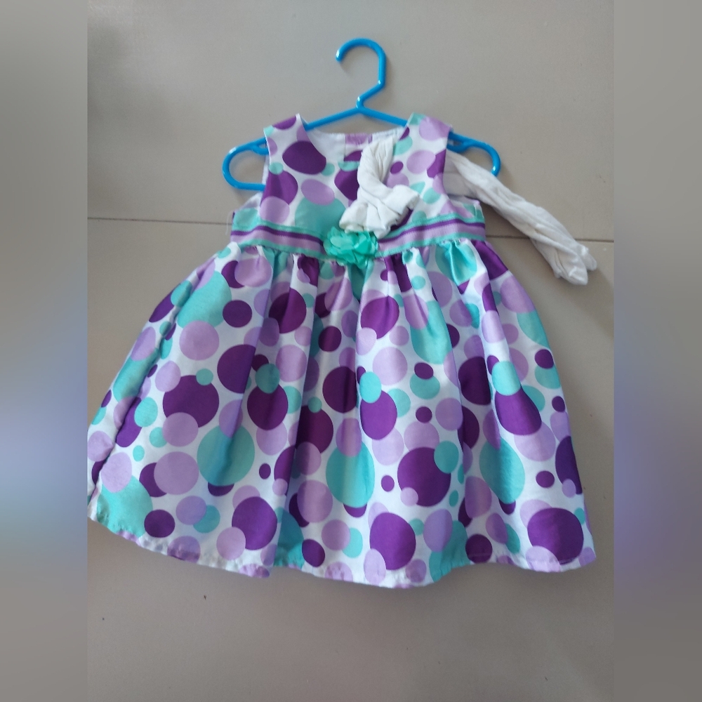 **3 Listings $20**                       Purple and Teal Polka Dot Dress